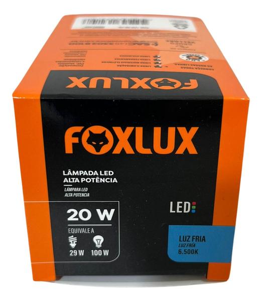 Imagem de Lampada Led Bulbo 20w 6500 K Foxlux Bivolt Kit 03 Und