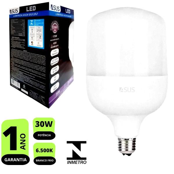 Imagem de Lâmpada Led Bulbo 30w Branca Fria 6.500k E27 Inmetro Bivolt