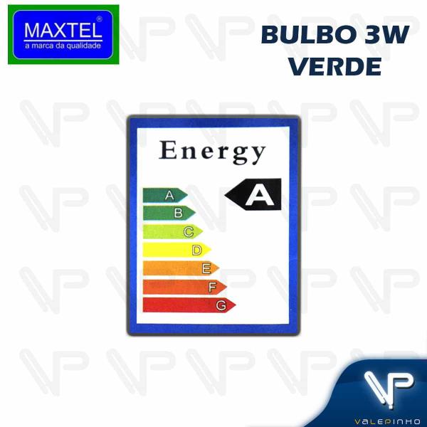 Imagem de Lâmpada led bulbo 3w 127v verde e27 kit12