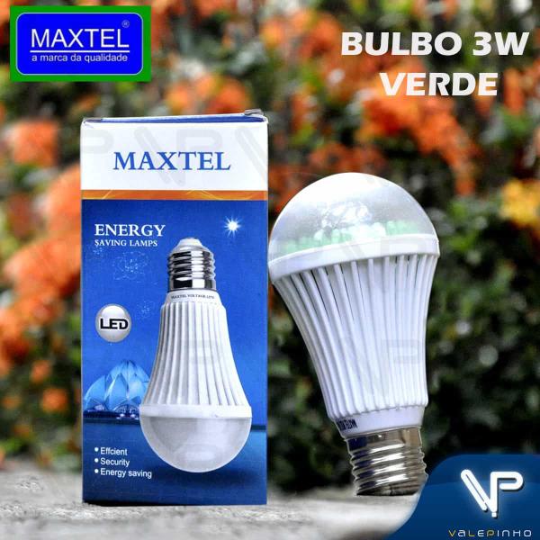 Imagem de Lâmpada led bulbo 3w 127v verde e27 