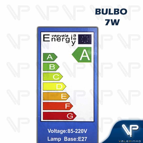 Imagem de Lâmpada led bulbo 7w 3000k(branco quente)e27 bivolt 