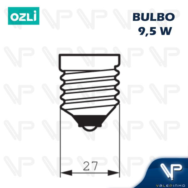 Imagem de Lâmpada led bulbo 9,5w 6500k(branco frio)e27 bivolt 