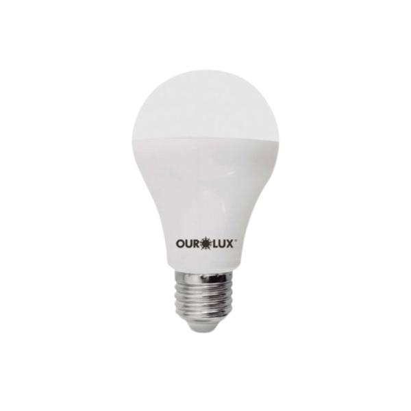 Imagem de Lampada led bulbo 9w 6.5k e27 branca fria ourolux ps