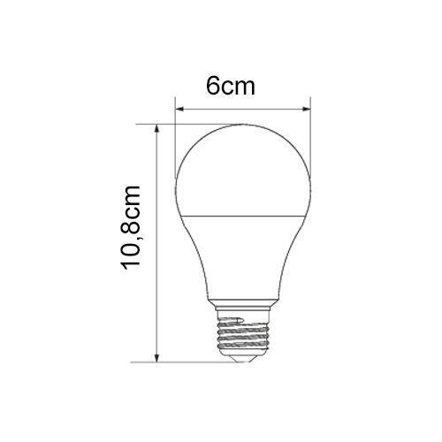 Imagem de Lampada led bulbo a60 12w branco frio 6500k bivolt e27 - galaxy led