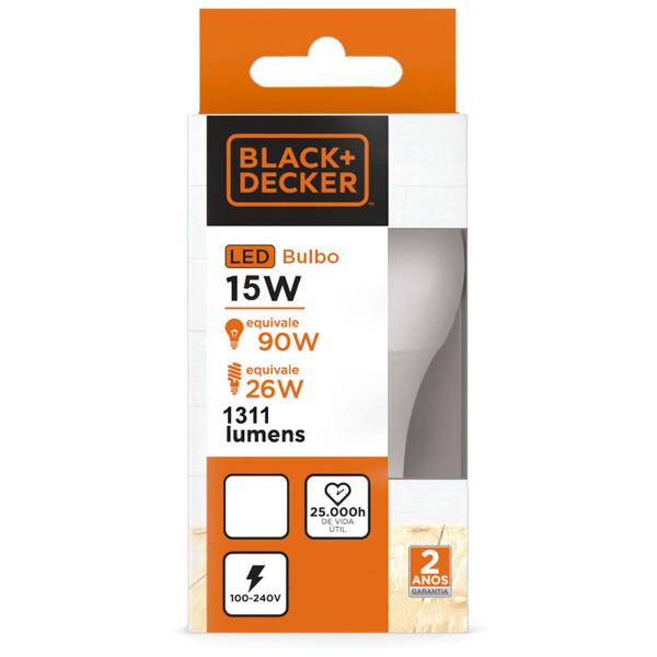 Imagem de Lâmpada Led Bulbo A60 15w 6500k Branco Frio Black+Decker