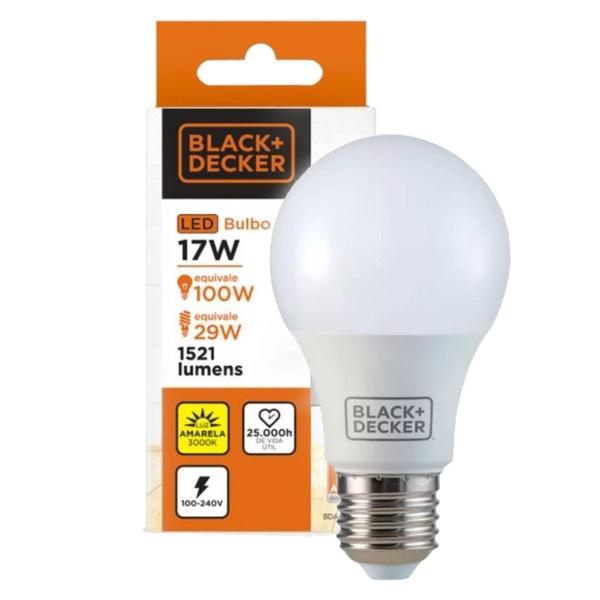 Imagem de Lampada Led Bulbo A60 17W 3000K BLACK+DECKER