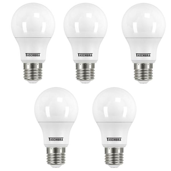 Imagem de Lâmpada Led Bulbo A60 Tkl 17w E27 Taschibra 6500k Kit 5 Pçs