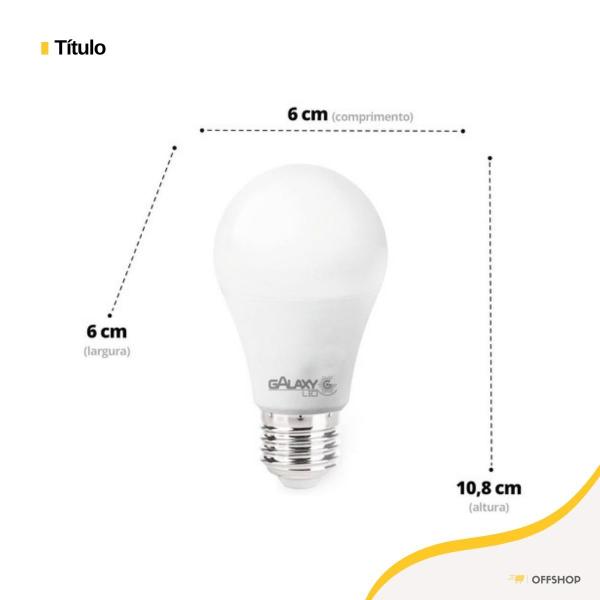 Imagem de Lâmpada Led Bulbo Bivolt E27 12w 3000k Casa Quarto Comercio