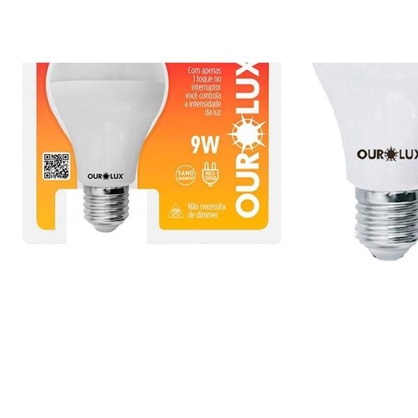 Imagem de Lampada Led Bulbo Controled Ourolux 9W. Autodimerizavel