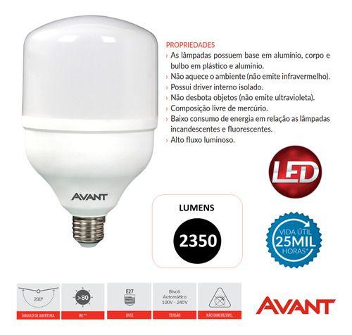 Imagem de  Lâmpada Led Bulbo E27 30w Branco Quente 3000k Avant