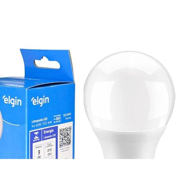 Imagem de Lampada Led Bulbo Elgin A60 - 9W. 6500K. - Kit C/10 Peças