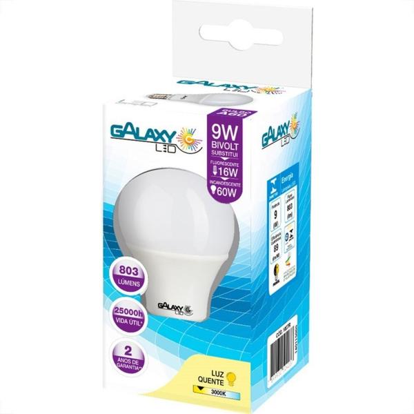 Imagem de Lampada Led Bulbo Galaxy A60 09W 3000K 1007R