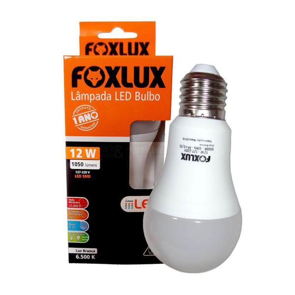 Imagem de Lâmpada Led Bulbo Luz Branca Bivolt 12W 6500k 1050L- Foxlux