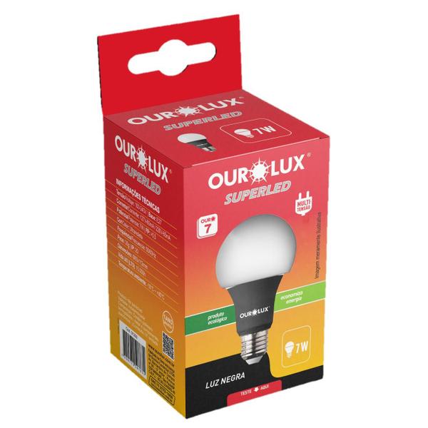 Imagem de Lampada Led Bulbo Luz Negra 7w Ultravioelta Bivolt E27