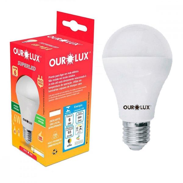 Imagem de Lampada Led Bulbo Ourolux A55 - 6W. 3000K.