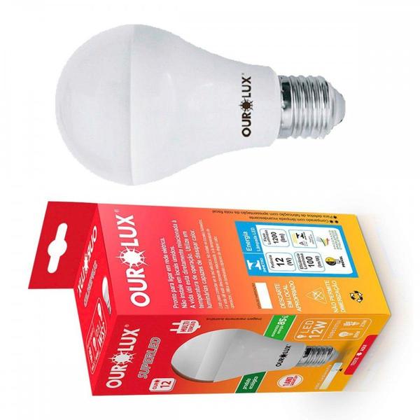 Imagem de Lampada Led Bulbo Ourolux A60 - 12W. 6500K. . / Kit C/ 10 Peças