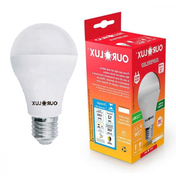 Lampada Led Bulbo Ourolux A60 - 12W. 6500K. ./ Kit Com 10 Peças Imagem de Lampada Led Bulbo Ourolux A60 - 12W. 6500K. ./ Kit Com 10 Peças