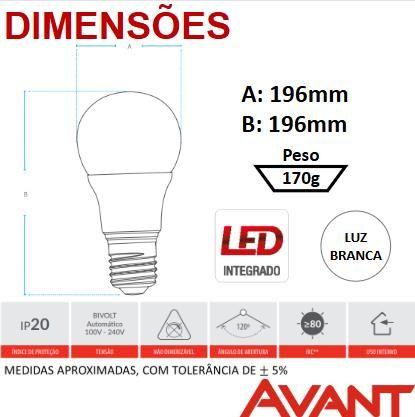 Imagem de Lampada Led Bulbo Pera 15w Branco Frio 6500k E27 Bivolt