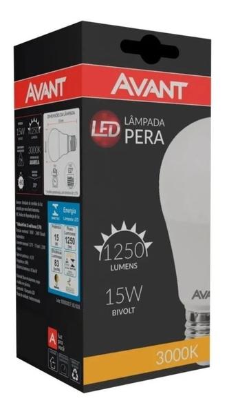 Imagem de Lampada Led Bulbo Pera 15w Luz Amarela 3000k Base E27 Bivolt Avant