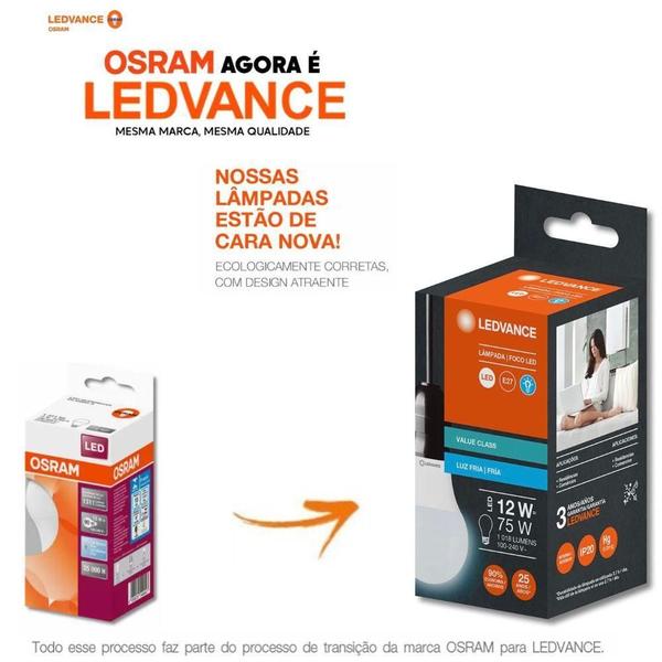 Imagem de Lampada Led Cla75 12W 6500K 1018Lm Biv E27 - Osram