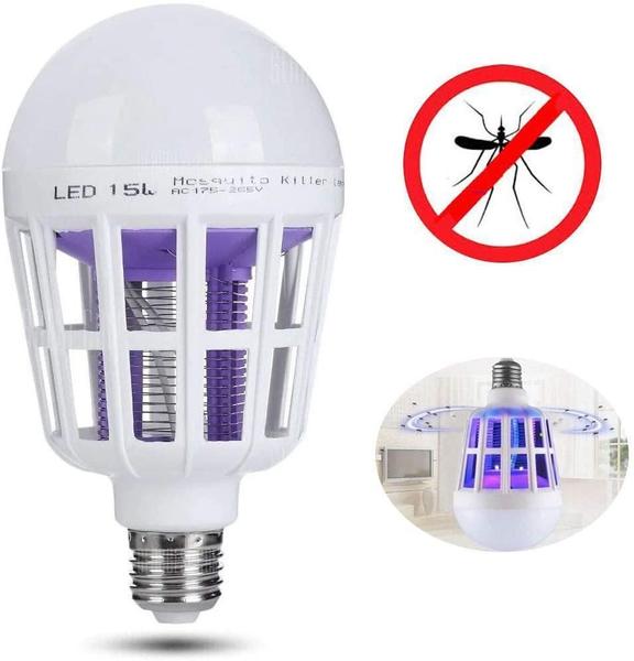 Imagem de Lâmpada Led Com Mata Mosquito Insetos Elétrico 15W