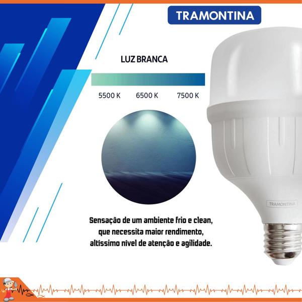 Imagem de Lâmpada Led De Alta Potência 50W 6500K Bivolt E27 Tramontina