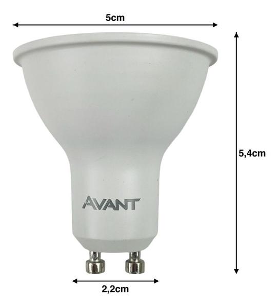 Imagem de Lâmpada Led Dicroica 4,8w 6500k Luz Branca Gu10 Bivolt Avant