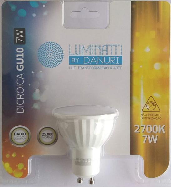 Imagem de Lâmpada Led Dicróica 7W  Luz morna 2700k Luminatti