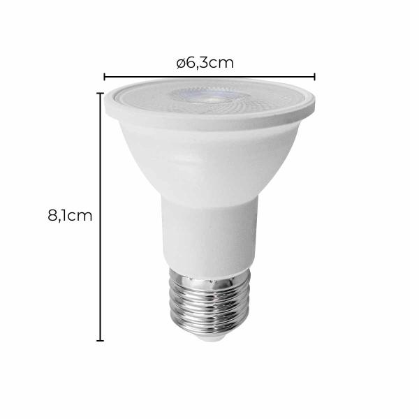 Imagem de Lâmpada LED Dicroica 7W PAR20 E27 Luz Quente IRC95 38 1127 Nordecor ST1656