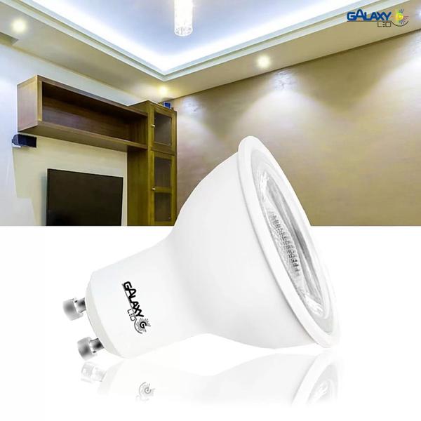 Imagem de Lâmpada Led Dicroica Dimerizável 7W 127V Gu10 Branco Quente