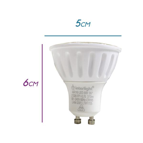 Lampada Led Dicroica Gu10 6w 2700k 381lm Biv Irc95 St807 - Starlumen Imagem de Lampada Led Dicroica Gu10 6w 2700k 381lm Biv Irc95 St807