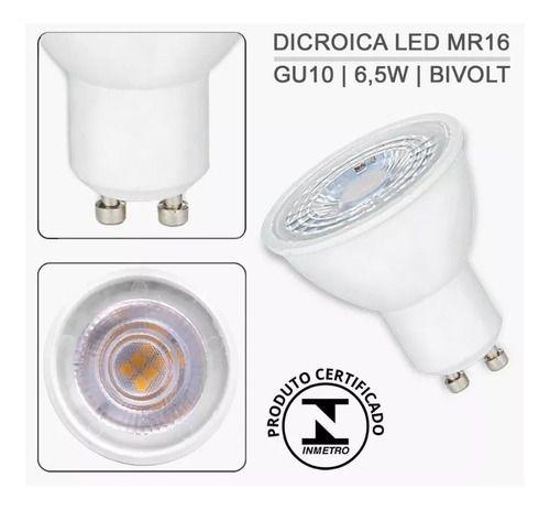 Imagem de Lâmpada Led Dicroica Mr16 Gu10 6,5w Branco Frio 6500k Bivolt