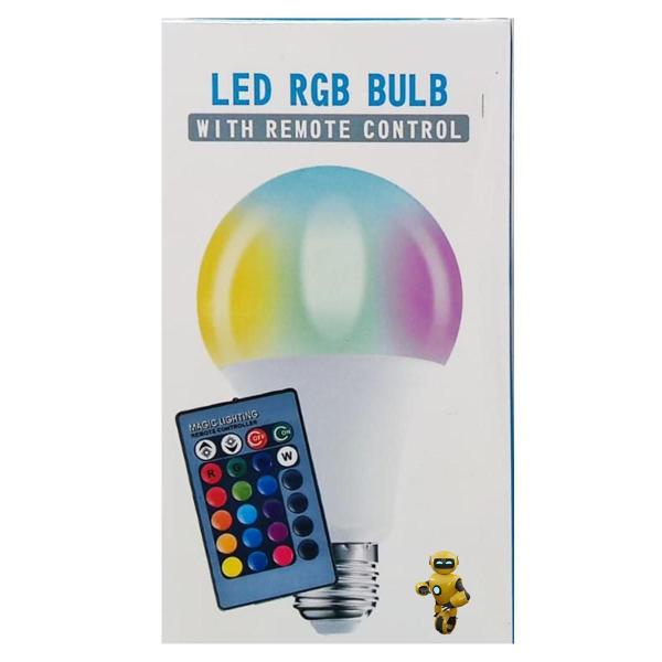 Imagem de Lampada Led E27 Rgb Entretenimento 7W Com Controle Remoto