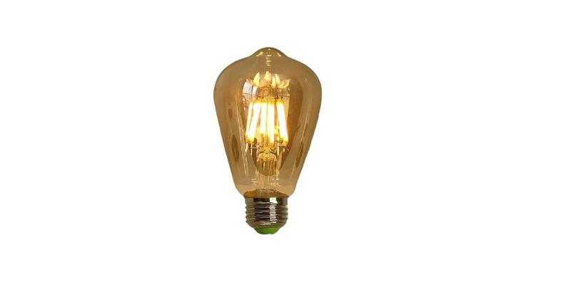 Imagem de Lampada Led Filamento Bulbo St64 4W E27 Ambar Retro 2200K