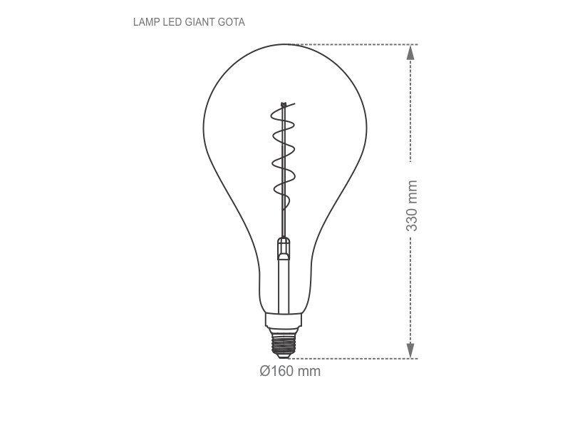 Imagem de Lâmpada LED Filamento Giant Gota E27 4W - Taschibra