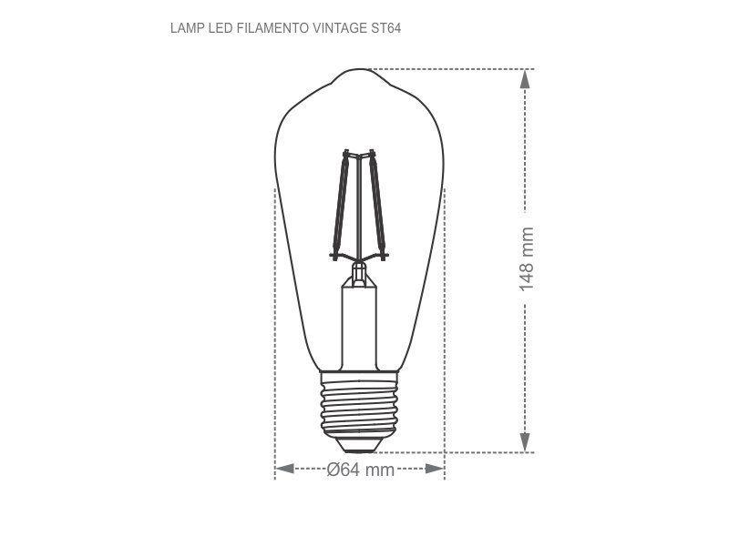 Imagem de Lâmpada LED Filamento Vintage ST64 4W - Taschibra