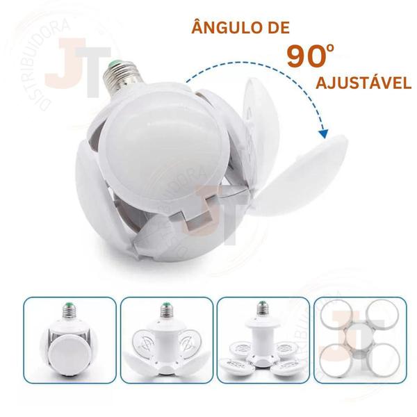 Imagem de Lâmpada Led Forte 40W Pétalas Bola Dobrável Decoração Salão Bivolt Escritório For - JT Distribuidora