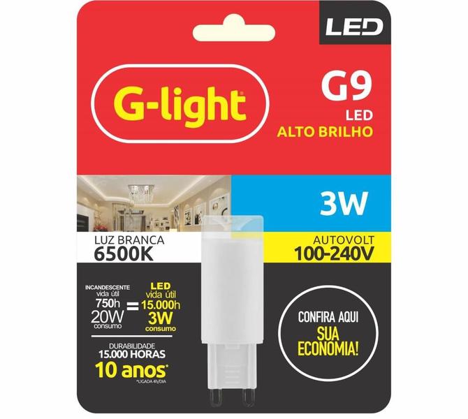 Imagem de Lâmpada LED G-light G9 Policarbonato 3W 6500K Autovolt