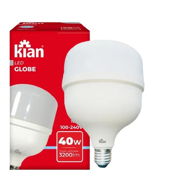 Imagem de Lâmpada led globe e27 50w luz branca fria 6500k biv  kian