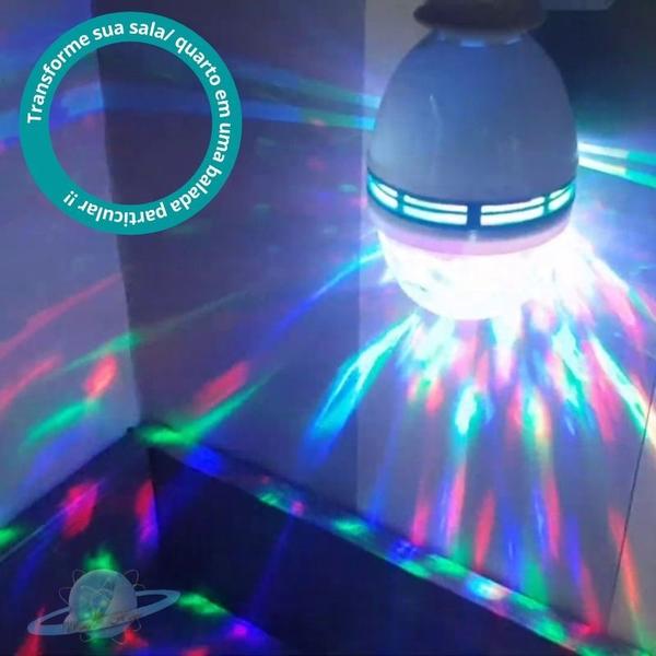 Imagem de Lâmpada Led Globo Colorida RGB Rotativa Festa Boate E27