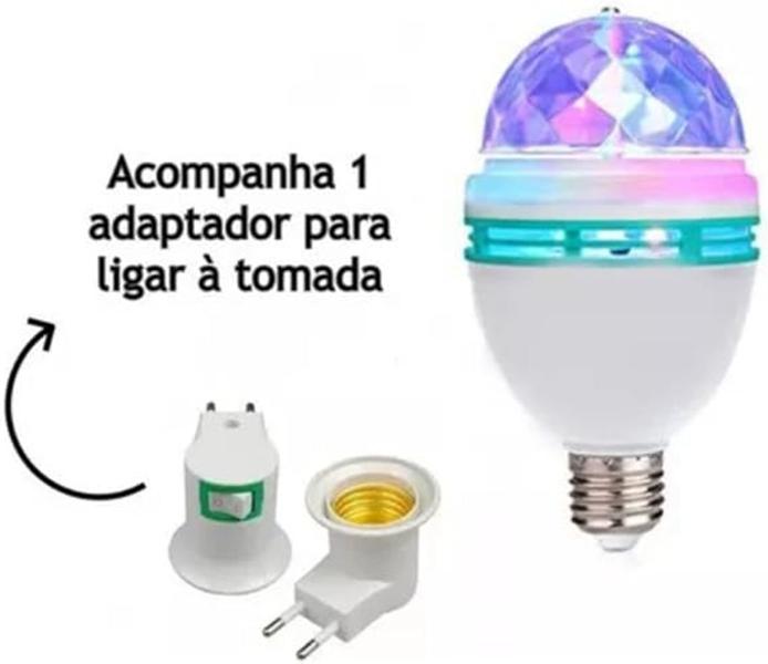 Imagem de Lâmpada Led Globo Colorida Rotativa Giratória Festa 110v/220v