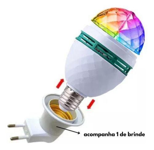 Imagem de Lâmpada Led Globo Colorida Rotativa Giratória Festa 110v/220v