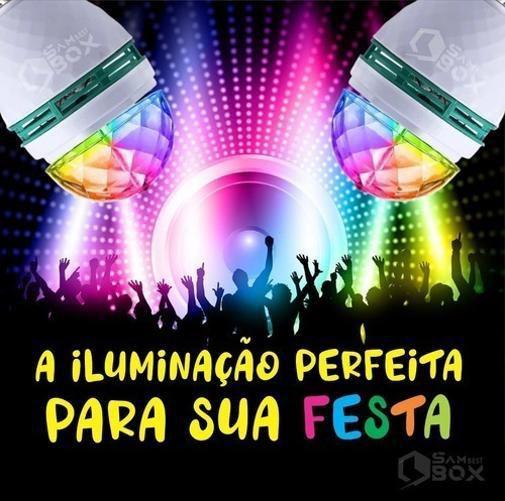 Imagem de Lâmpada Led Globo Colorida Rotativa Giratória Festa Boate