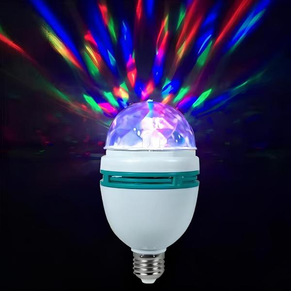 Imagem de Lâmpada Led Globo Colorido Giratório Para Festa Discoteca Dj