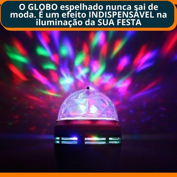 Imagem de Lâmpada Led Globo Colorido Giratório Premium Para Festa Discoteca Envio Ultra Rápido