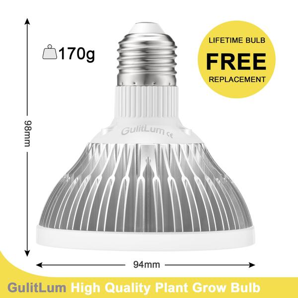 Imagem de Lâmpada LED Grow GulitLum 18W 3500K Full Spectrum E26