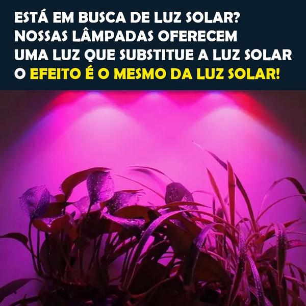 Imagem de Lâmpada LED Grow Para Plantas 18W - Consiga o Resultado Esperado Correlação Ao Crescimento de Suas Plantinhas