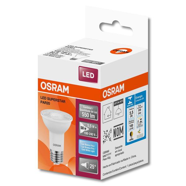 Imagem de Lampada led halopar 20 5,5w biv 6500k 25g e27 osram 7017688