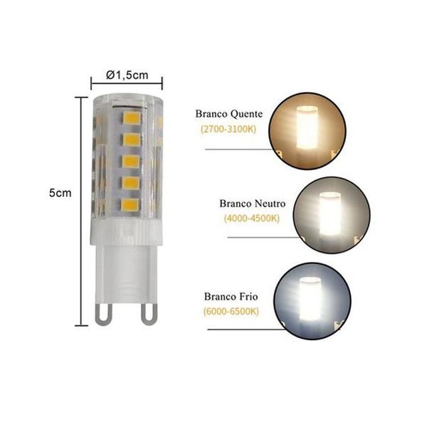 Imagem de Lâmpada Led Halopin G9 5w 6000k Luz Branca Bivolt Galaxy