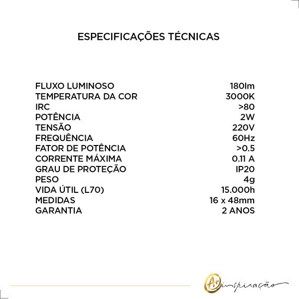 Imagem de Lâmpada LED Halopin G9 Leitosa 2W 3000K Opus